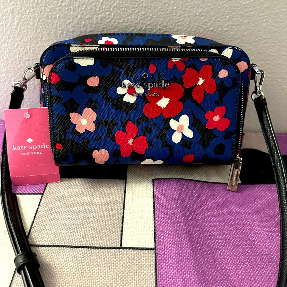 Kate Spade Staci Bouquet Black Multi Crossbody
